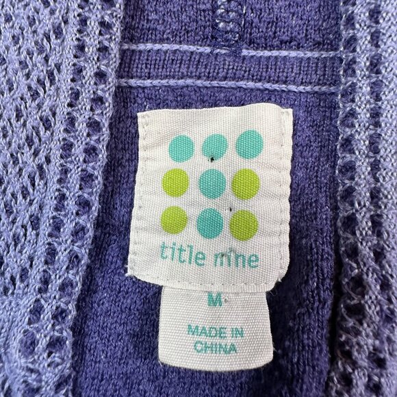 Title Nine Purple Hoodie Cotton Blend Sweatshirt Sweater Women's Size Medium - Picture 2 of 6